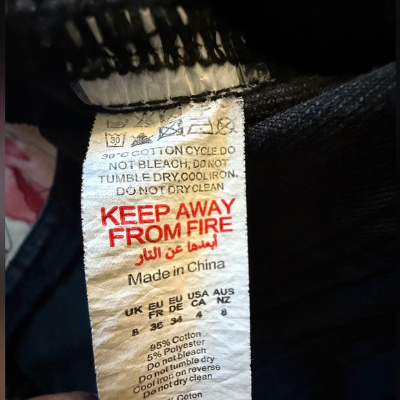 PRETTY LITTLE THING Washed Black Denim Dress or Jacket Size 4 - Picture 7 of 11